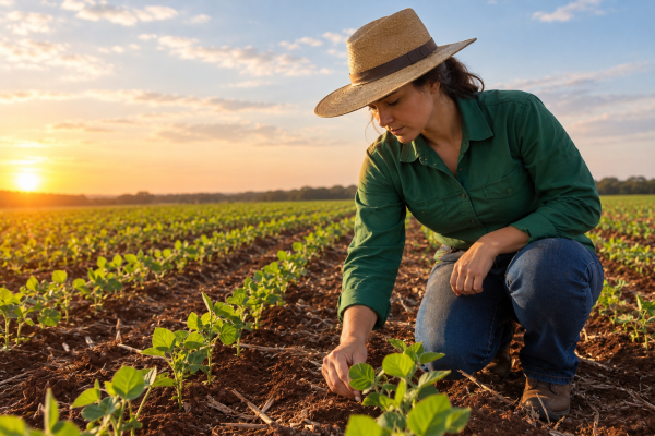 Agronoma-inspecionando-a-lavoura-ao-amanhecer-1